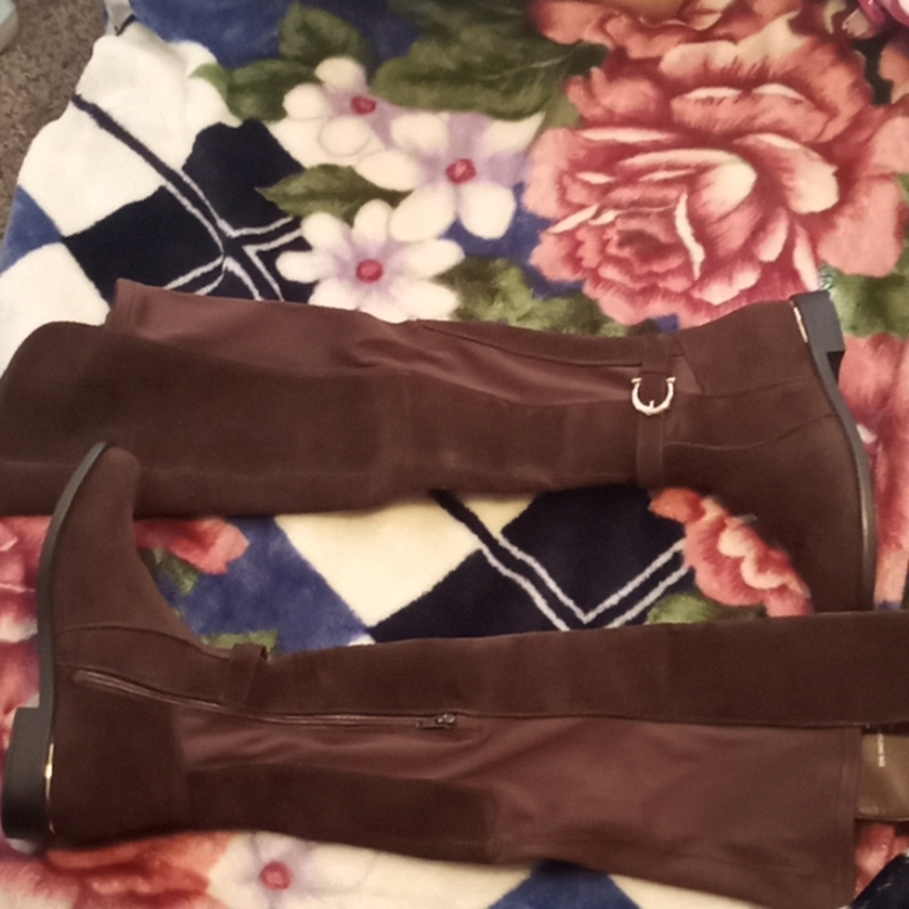 NIB Brown Suede Knee High Boots